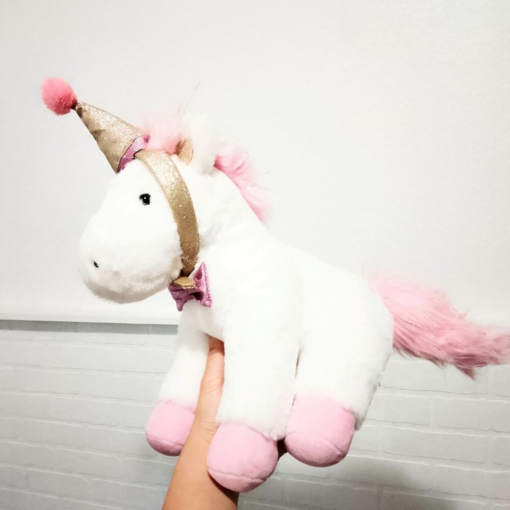 FAO Schwarz Sparklers Pink White Pony Party Hat Headband Bowtie Wear and Share